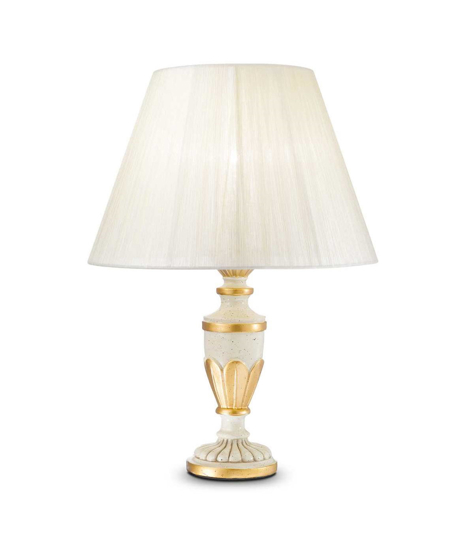 Firenze tl1 ideal lux abat-jour da comodino camera da letto bianca e oro