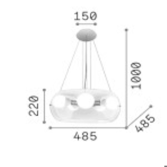 Audi10 sp5 trasparente ideal lux lampadario moderno