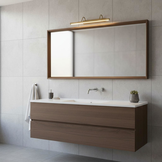 Ideal lux mirror-10 ap4 applique per specchio da bagno brunito