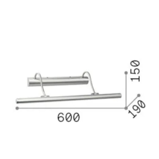 Ideal lux mirror-10 ap4 applique per specchio da bagno brunito