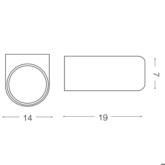 Iko ap1 applique per esterni ip54 bianco doppio fascio di luce
