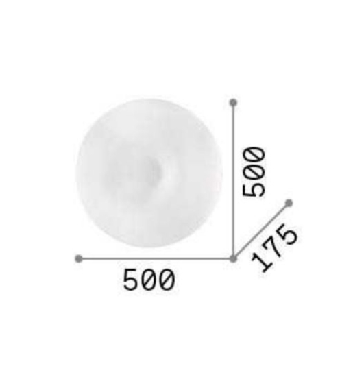 Glory pl3 d50 plafoniera in vetro nickel satinato 3 luci ideal lux per cucina