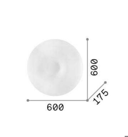 Glory pl5 d60 plafoniera in vetro 60cm nickel satinato 5 luci ideal lux per cucina