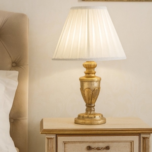 Ideal lux firenze tl1 abat-jour dada camera da letto bianco decoro foglia oro