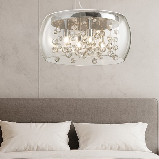 Audi80 sp5 lampadario stanza da letto sfere in vetro ideal lux