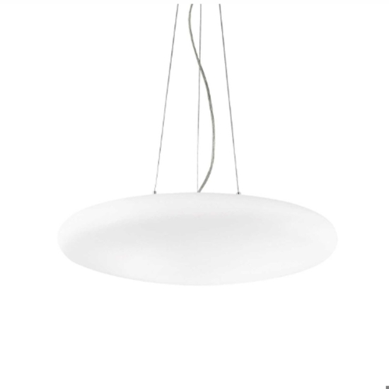 Smarties sp5 d60 lampadario per camera da letto vetro bianco ideal lux