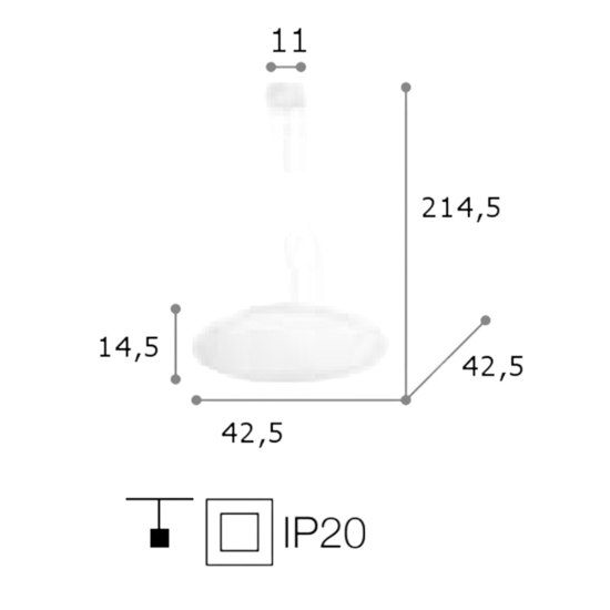 Lampadario smarties sp3 d42 ideal lux per cucina moderna vetro bianco