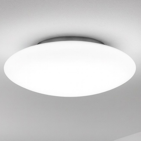 Smarties pl3 d50 ideal lux plafoniera bianca disco in vetro moderna