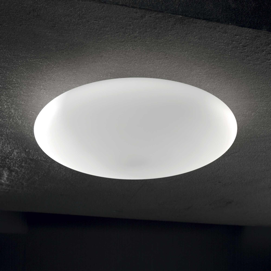 Smarties pl2 d42 ideal lux plafoniera moderna per cucina sfera vetro bianco