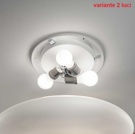 Smarties pl2 d42 ideal lux plafoniera moderna per cucina sfera vetro bianco