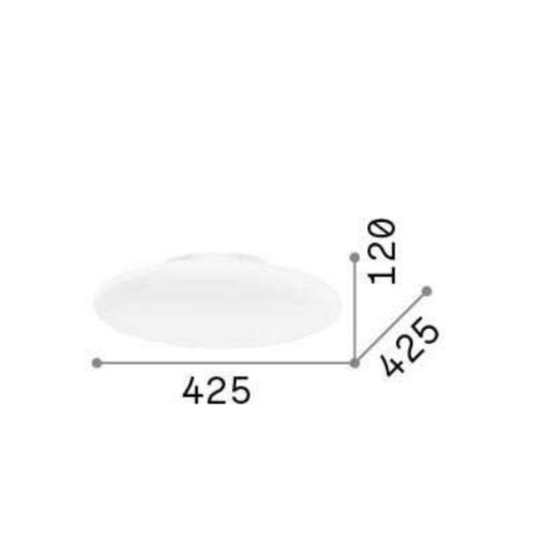 Smarties pl2 d42 ideal lux plafoniera moderna per cucina sfera vetro bianco