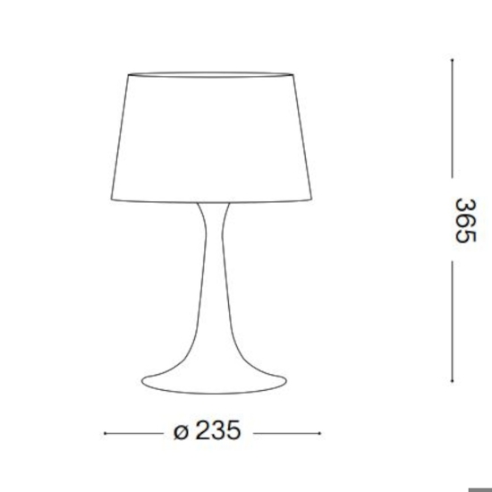 London tl1 small abat-jour da comodino per camera da letto ideal lux