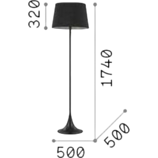 London pt1 ideal lux lampada da terra 