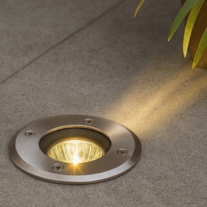 Park pt round small ideal lux faretto da incasso pavimento per esterno ip65