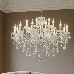 Florian sp12 ideal lux lampadario di cristallo trasparente