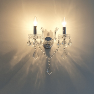 Florian ap2 applique cristalli trasparenti 2 bracci ideal lux