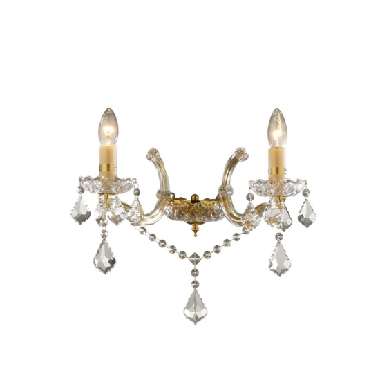 Florian ap2 ideal lux applique cristallo oro 2 luci