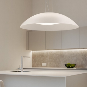 Ideal lux lena sp3 d64 lampadario da cucina doppio vetro bianco luce diffusa