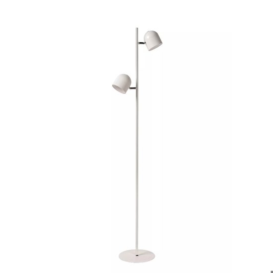 Piantana moderna da lettura bianca 2 ledx5w 3000k orientabili