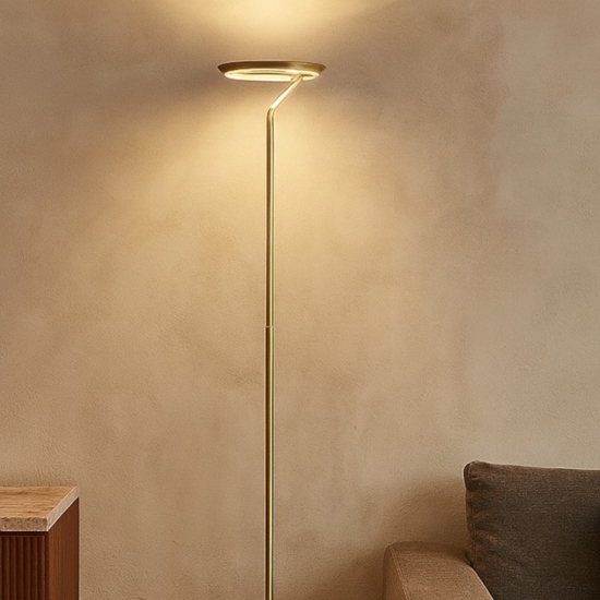 Lampada da terra piantana oro ottone led 2700k dimmerabile