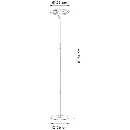 Lampada da terra piantana oro ottone led 2700k dimmerabile
