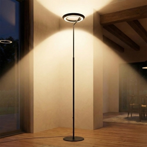 Piantana nera design moderna led 21w 2700k dimmerabile