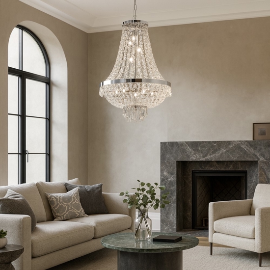 Caesar sp9 lampadario di cristallo ideal lux