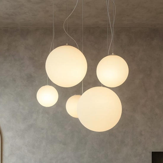 Ideal lux mapa sp5 bianco lampadario per tavolo soggiorno moderno