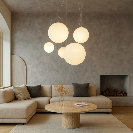 Ideal lux mapa sp5 bianco lampadario per tavolo soggiorno moderno