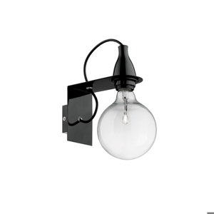 Minimal ap1 applique da parete 8w 3000k nero ideal lux