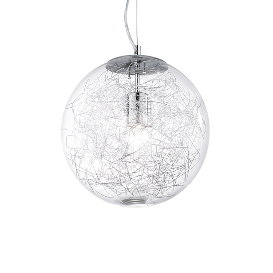 Mapa max sp1 d40 lampadario boccia in vetro trasparente