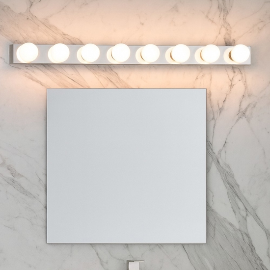 Prive ap8 applique bagni per grande specchio cromo ideal lux