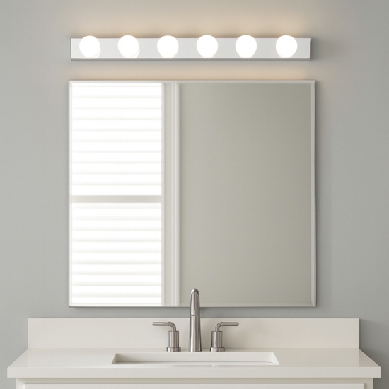 Ideal lux prive ap6 applique bagni cromato luce per specchio
