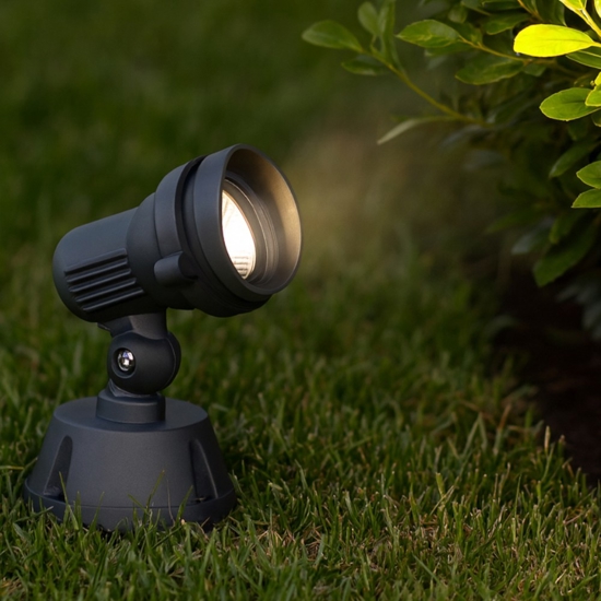 Terra ap1 small faretto antracite per esterno luce orientabile ip65 ideal lux