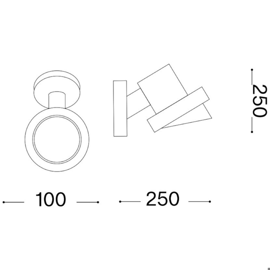 Terra ap1 small faretto antracite per esterno luce orientabile ip65 ideal lux