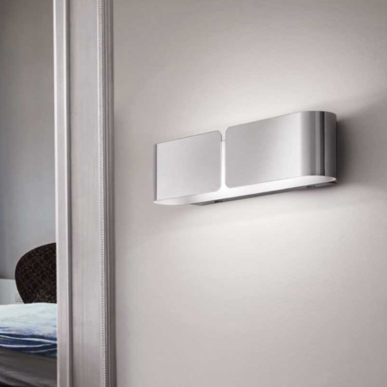 Ideal lux applique clip ap2 mini cromo design moderna
