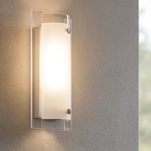 Tudor ap1 applique lampada da parete vetro ideal lux