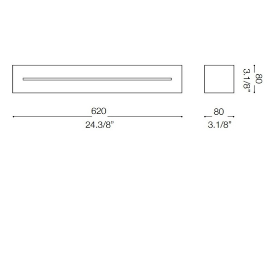 Ideal lux posta ap4 applique da parete rettangolare metallo bianco