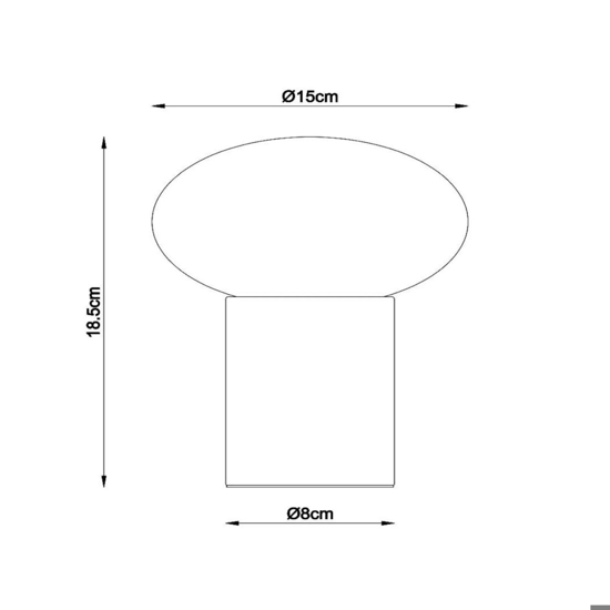 Lampada da comodino di legno sfera in vetro bianco moderna