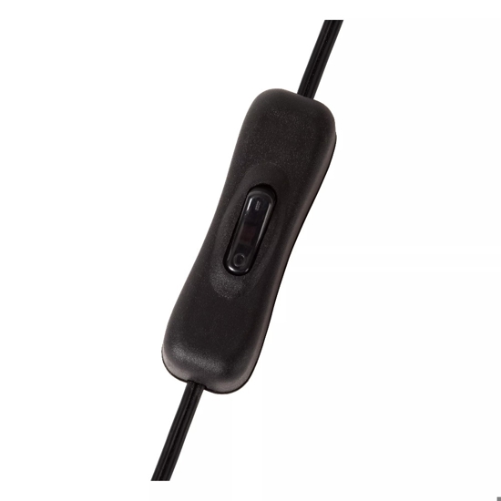 Lampada da tavolo nera design anello con base in cemento led