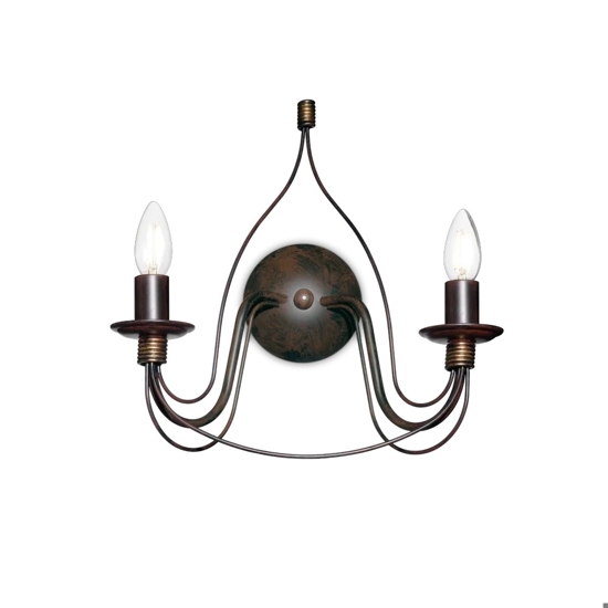 Corte ap2 applique metallo ruggine ideal lux per salotto
