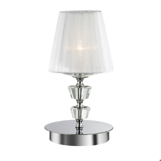 Pegaso tl1 small lampada da comodino a camera da letto cromo