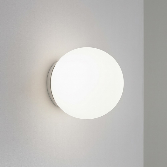 Ideal lux mapa ap1 d15 applique da parete vetro sfera bianca