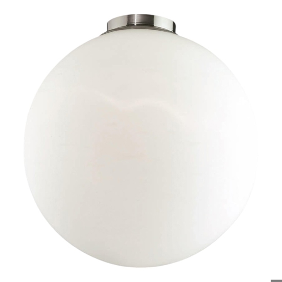 Mapa pl1 d40 ideal lux plafoniera per camera da letto sfera 40cm vetro bianco