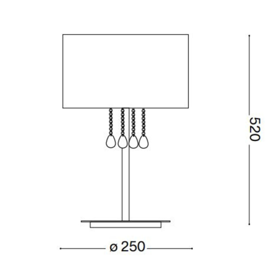 Opera tl1 lampada da cassettone stile contemporaneo ideal lux