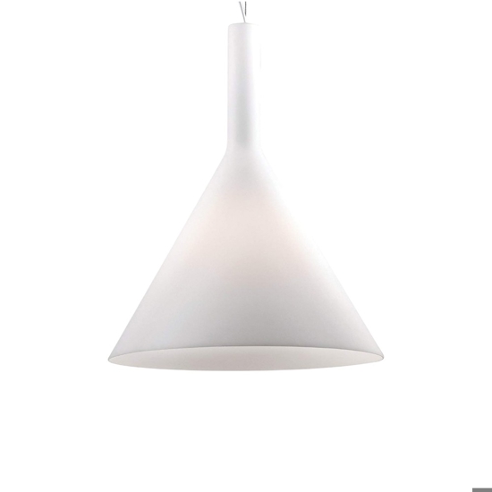 Cocktail sp1 big lampadari da cucina 35cm vetro cono bianco ideal lux