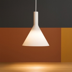 Cocktail sp1 small ideal lux lampada a sospensione per isola vetro bianco forma cono