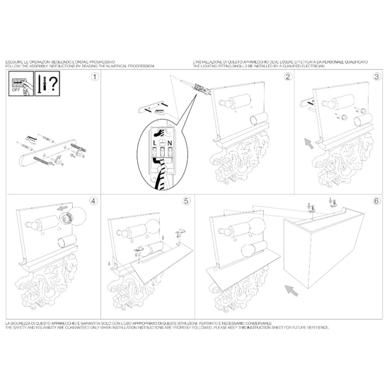 Peter ap2 ideal lux applique per chalet baita di montagna