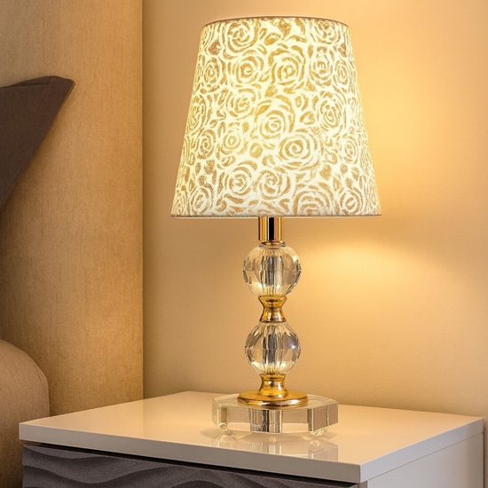 Ideal lux queen tl1 small abat-jour da comodino di cristallo classica