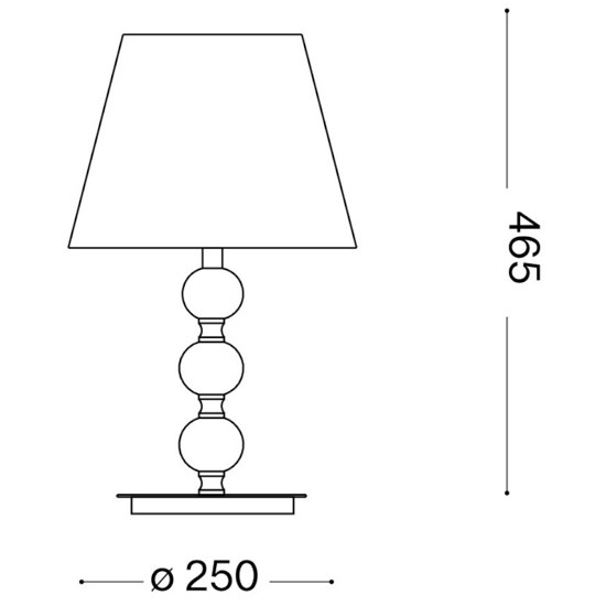 Queen tl1 medium lampada da como' classica di cristallo ideal lux